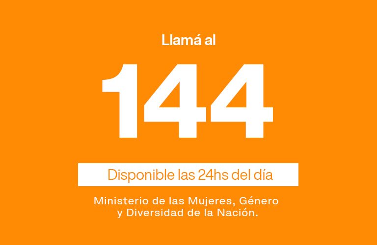 Llamá al 144. Disponible las 24hs del día.